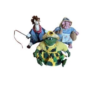 Russ Berrie Pig Horse And Frog Kathleen Kelly Critter Factory Vintage Collection